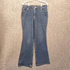 Lands' End Straight Leg Jeans Womens 10 30x30 Mid Rise Classic Denim Stretch