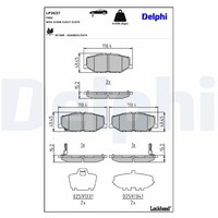 Delphi Bremsbelagsatz Scheibenbremse LP3637 FüR Suzuki Jimny A6G Allgrip JB74W