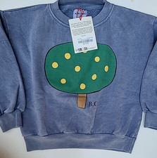 New Bobo Choses Kids Tree Sweatshirt Vintage Wash Size 6 7Y 03004B