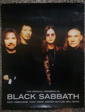 Black Sabbath Reunion 2 Sided Promo Poster, 24 x 29 3/4, Original Members Ozzy