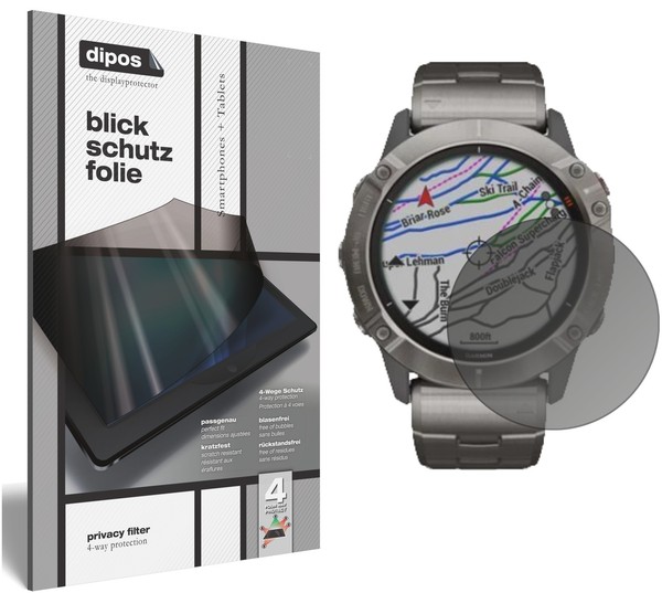 Blickschutzfolie FüR Garmin Fenix 6X Pro Matt Schutzfolie Folie Display Schutz-image