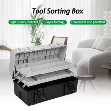 Caja De Herramientas De Plástico 3 Capas Portátil Para Hobby Y Manualidades Organizar