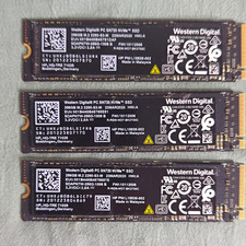 Lot of 3 Western Digital PC SN720 256GB NVMe M.2 2280 SSD SDAPNTW-256G-1006B