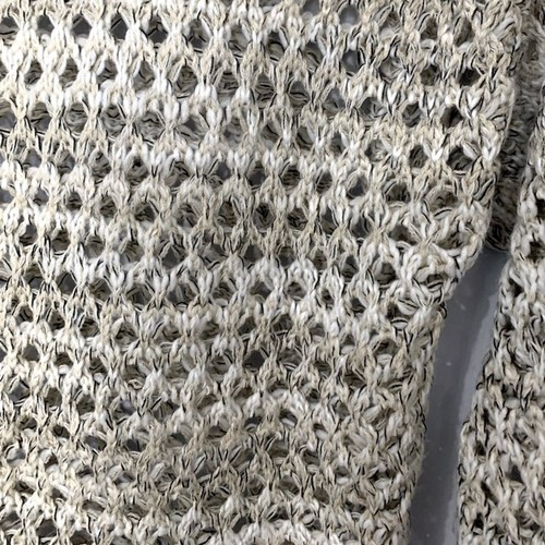 Eyelash Couture | Maglione donna grigio panna con motivo maglia aperta taglia S - Foto 11 di 14