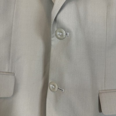 Stafford Essentials Blazer Mens 44R Regular Tan 2 Button Front Single Vented EUC