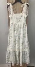 NWT Altar d State Women s Maxi Sage Green Romantic Dress Size M