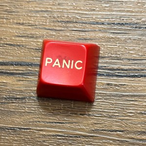 Vintage "PANIC" Red Button Keycap Keyboard Novelty Item Plastic
