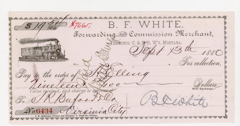 1880.  Utah. Territory. Terminus Utah & Northern Railroad Co., Mormon Origins.