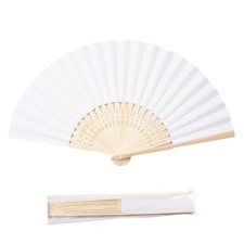 Paper Hand Fans, 8.3 Inch Foldable Handheld Fans for Wedding Favors, Party De...