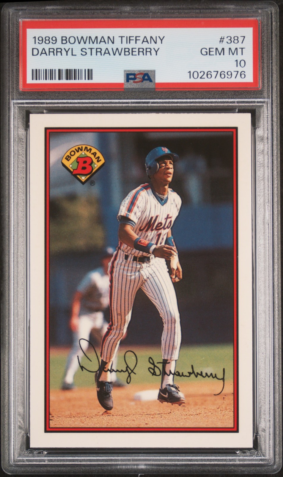 1989 BOWMAN TIFFANY #387 DARRYL STRAWBERRY PSA 10