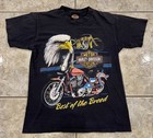 Vtg 80s 90s S Harley Davidson Best of the Breed T Shirt Distressed Faded Black