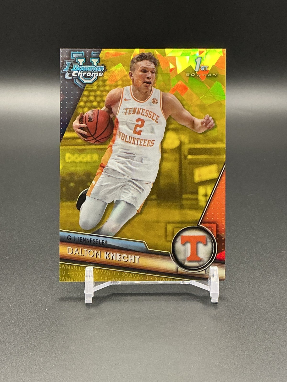 2023 Bowman University Chrome Sapphire #48 Dalton Knecht - Yellow Sapphire /75