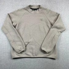 Helly Hansen Allure Pullover Sweater Womens Medium Beige Tech Fleece Mock Neck