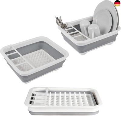 Beldray Faltbares Abtropfgestell, Abtropfschale mit faltbarem Besteckteiler -