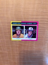 1975 TOPPS BASEBALL #311 ERA LEADERS!! JIM HUNTER!! NR-MINT!! $1 SHIPPING!!