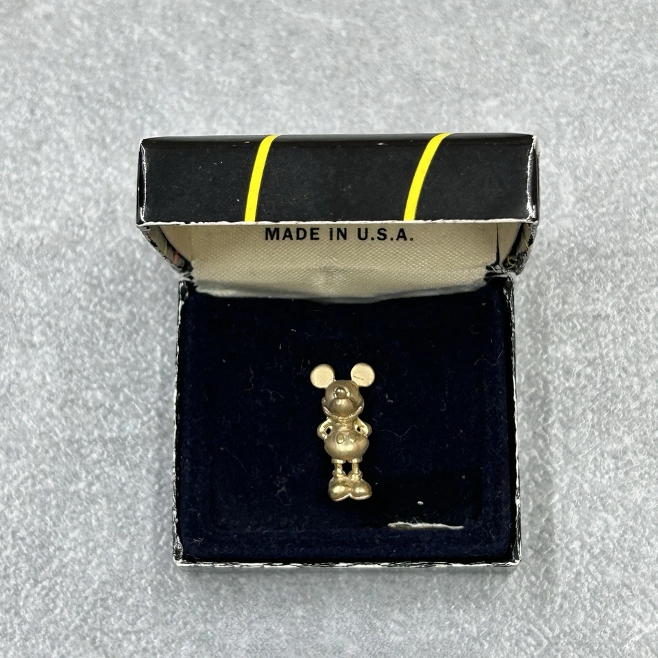 Vintage Colibri Disney Mickey & Co Tie Tack Gold Tone Mickey Mouse New In Box - Image 2 of 4