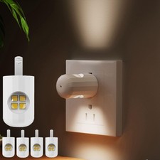 6 Pack Mini LED Night Light Plug in Wall - Dusk to Dawn Auto On/Off, 3000K So...