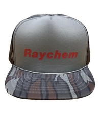 Raychem Men’s Vintage Snapback Trucker Cap USA Made Mesh Back Grey Insulated
