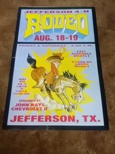 JEFFERSON, TX. JEFFERSON 4-H RODEO Vintage Poster