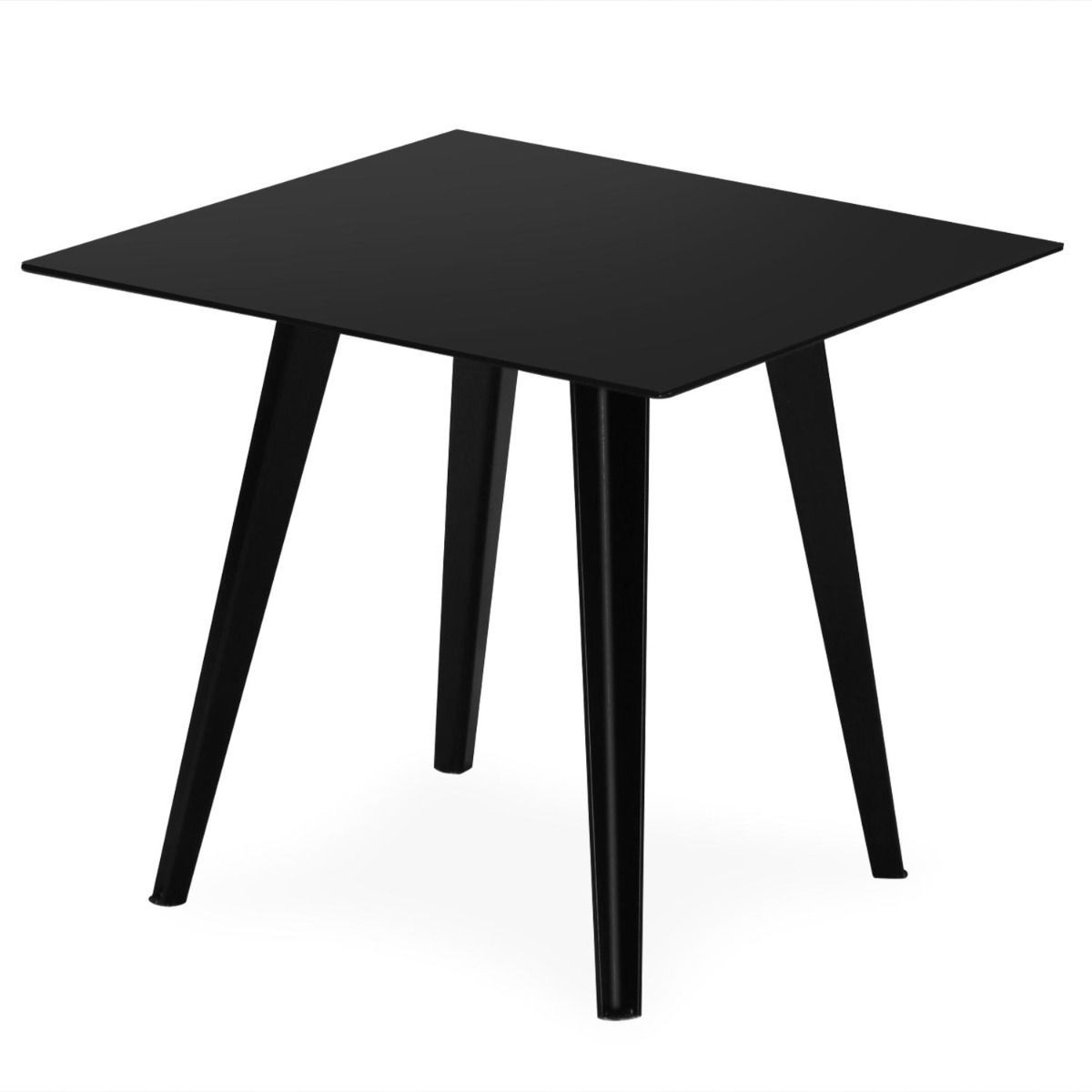Table d'appoint carrée Bimix 40cm noir au fini mat minimaliste