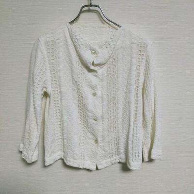 ISSEY MIYAKE HaaT Cardigan Women Size 2 White Genuine