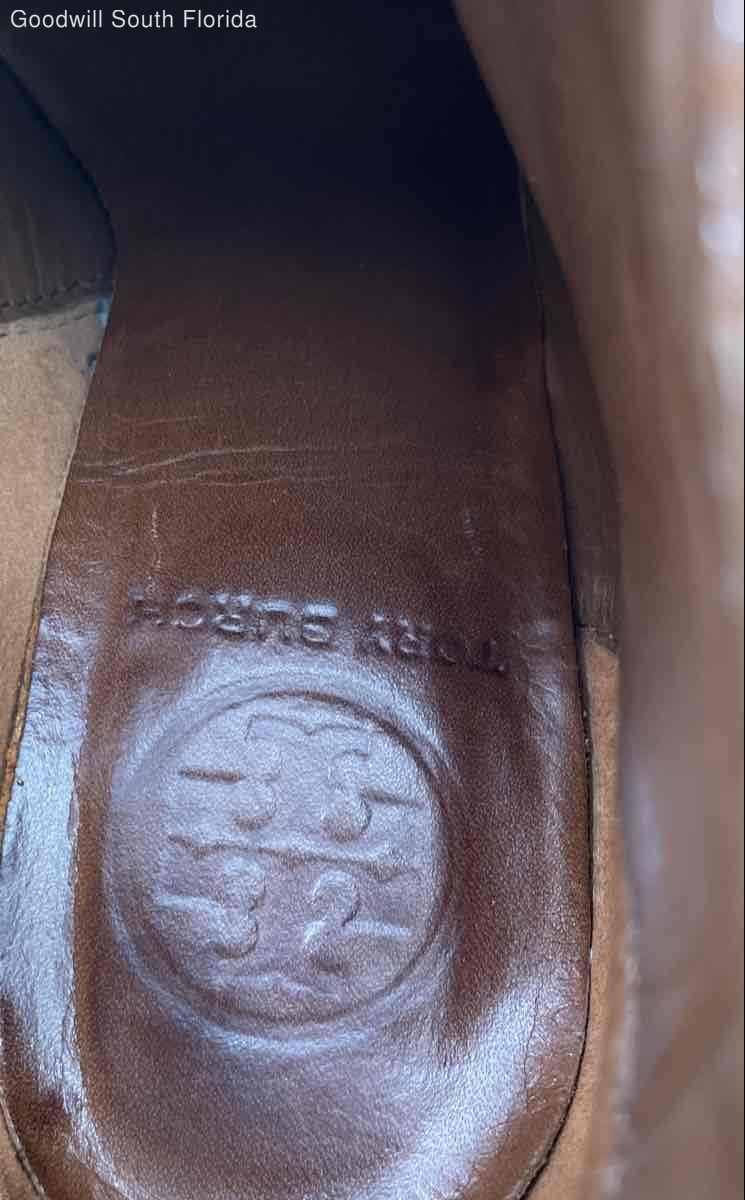 Authentic Tory Burch Womens Brown Suede Round Toe Side Zip Ankle Boots Size 6M thumbnail 8
