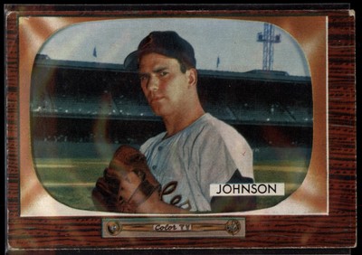 1955 Bowman #157A Ernie Johnson ERR/(Photo on front is Don Johnson) Braves