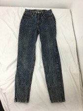 Jordache, Vintage, Straight Leg Jeans, Blue Acid Wash Denim, Sz 7/8, SR409