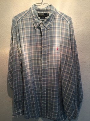 Herren Hemd von Polo Ralph Lauren blau-weiß kariert