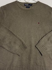 Vintage 90s Polo Ralph Lauren Chunky Knit 100 Cotton Sweater Mens XXL Pony