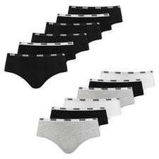 Puma Women Iconic Hipster, 12 Pack - Soft Cotton Stretch, ECOM