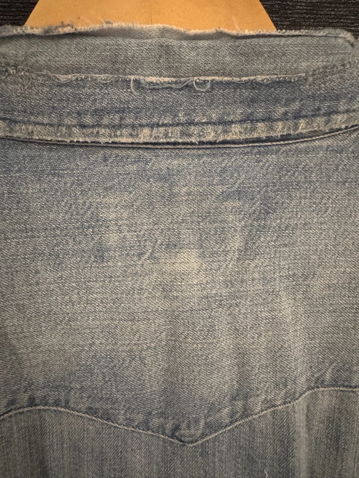 polo ralph lauren distressed denim Western shirt XXL Men’s - Image 4 of 4