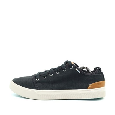 TOMS Herren Canvas Low Sneaker Schuh Schwarz Low-Top Vegan Classic EU 44