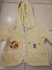 Vintage 90s Disney Winnie The Pooh Baby Infant Newborn 3mo Yellow Jacket Hooded