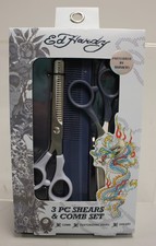 Ed Hardy 3 Pc Shears  Comb Set - New