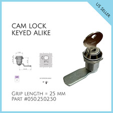 Cam Lock Keyed Alike Part 050.25.02.50