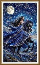 DIY Bead embroidery kit "Star Enchantress" Black Horse Craft Art Unique Gift