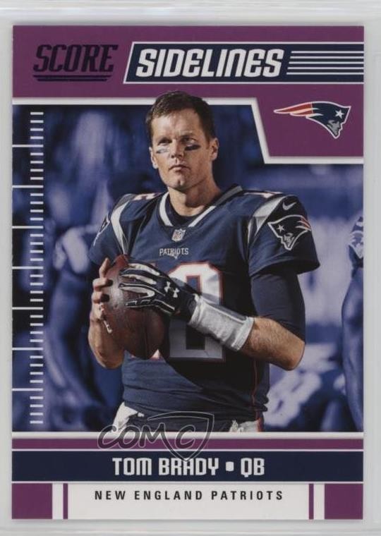 2018 Score Sidelines Purple Tom Brady #12 0t4w