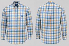 Faconnable DRESS SHIRT Men's X-LARGE Cotton Check Button Down Made In USA