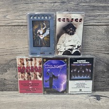 KANSAS Cassette Tape Lot Of 5 Freaks Of Nature Power Song For America Live Rock