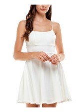 CITY STUDIO Womens Dress White Lined Adjustable Straps Juniors 11