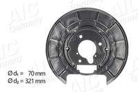AIC Spritzblech, Bremsscheibe Hinterachse Links FüR Peugeot