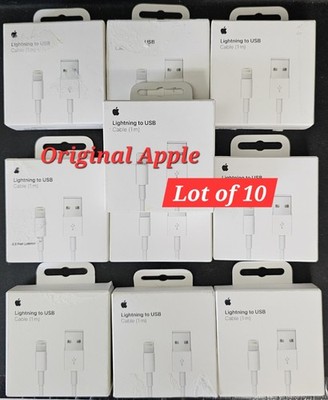 Original Apple Lightning to USB 1m Cable  MUQW3AM/A Lot Of 10