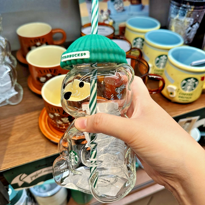 STARBUCKS Korea 2026 Bearista Glass Cold Cup Venti 20oz (591ml 