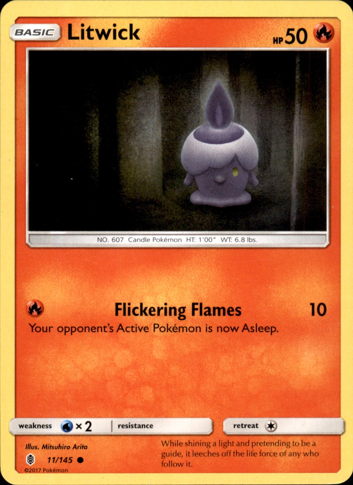 Litwick 11/145 Common - Pokemon SM - Guardians Rising LP