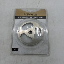 #22 Meat Grinder Stainless Steel Sausage Stuffing Disc Plate - New in Package