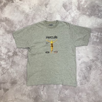00s Vintage Nike Herculis Monaco Marathon Runner T-Shirt Size L Gray