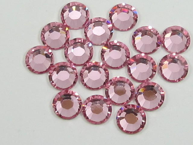 12ss Light Rose Hotfix European Rhinestones 1 Gram Pack