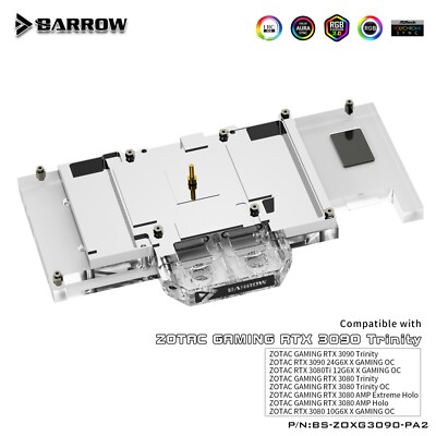 Barrow GPU Water Block For Zotac RTX 3080 3080Ti 3090 Trinity AMP