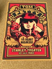 Tom Petty & The Heartbreakers 1980 Stanley Theater Pittsburgh, PA Concert Poster